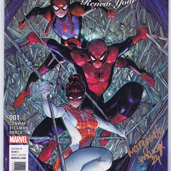 Signed 2017 Amazing Spider-Man #1-4 with issue #1 - Picture 2 of 3